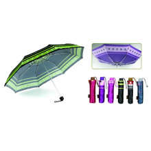 Print Satin Windproof Aluminium Compact Umbrella (YS-3FM21083941R)